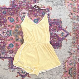 Ribbed Halter Romper